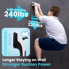 TAILI Grab Rails for Bathroom, 31 CM Shower Handles Suction, MAX 109 KG Safety Shower Grab Bars, Strong Hand Rails for Elderly, Senior, Disabled, No-Drill Handrail Waterproof Disability Aids - Black