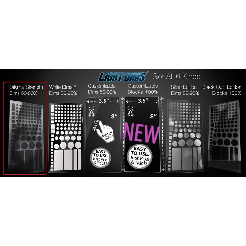 LIGHTDIMS Original Strength - LED dimming Covers for Routers, Electronics