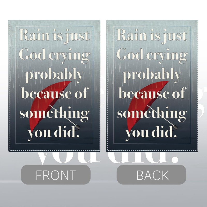 God Quotes Funny Religious Garden Flag Spiritual Decoration Outdoor Decorations