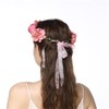 DANRENPANG Women's Bohemian Simulated Rose Flower Wreath Adjustable Flower Crown