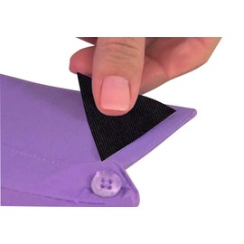 Cuello sin rizos para camisa de polo (se elige Peel-&-Stick Iron-On), Paquete de recambio: 20 pares negros (planchado)., Talla única