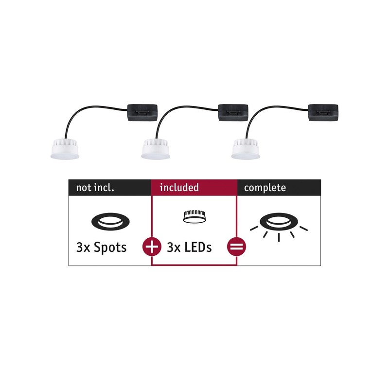 Paulmann 92472 LED Recessed Light Module Choose Coin Set of