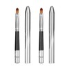 2pcs Retractable Lip Brush, Sealing Design Travel Lip Gloss Brush,