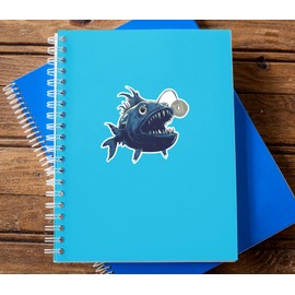 3.5" Deep Sea Anglerfish Vinyl Sticker - Angler Fish Lure Decal Stickers Waterproof Outdoor Nautical Ocean Creatures Decals