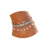 YAHPERN Anklets For Women Color Beads Turquoise Drop Sequin Charm