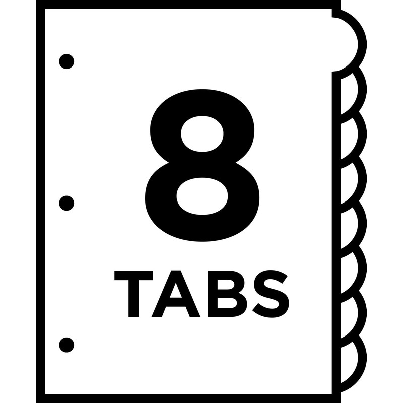 Avery Insertable Style Edge Plastic Dividers for 3 Ring Binders,