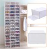 YIYIBYUS Stackable Shoe Boxes with Lids, 24 Pcs Foldable Sneaker