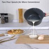 Bakoniion Ceramic Nonstick 4 QT Saucepan with Lid, Cast Aluminum