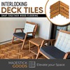 Interlocking Deck Tiles Herringbone 4 Pack Edge Tile - Non-Slip