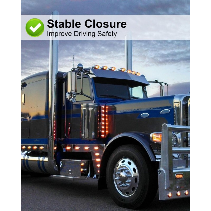 2 Pcs Hood Latch with Base Fit for Peterbilt 587