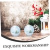 WOONEKY Unique Christmas Ball Set 4pcs Empty Snow Globes for