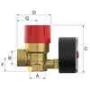 Flamco Prescomano 27683 Safety Valve with Pressure Gauge - Pressure