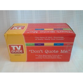 "Don't Quote Me." TV Guide Board Game