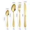 24-Piece Gold Flatware Silverware Set – 18/10 Stainless Steel Cutlery