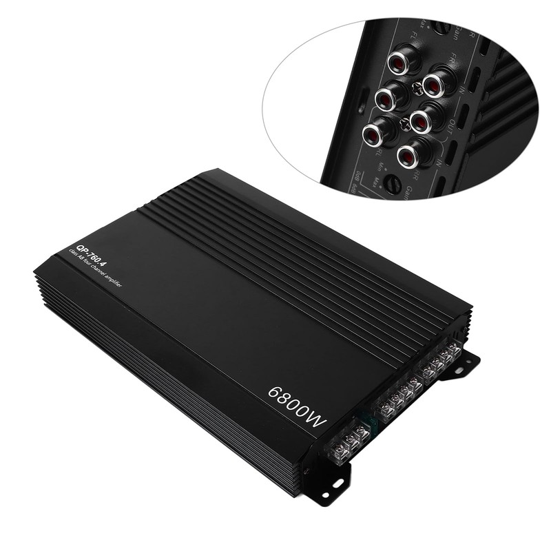 4 Channel Car Amplifier, Efficient Cooling System, Terminal Design, Copper