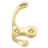TA-VIGOR 5Pcs Double Prong Robe Hooks, Wall Mounted Heavy Duty