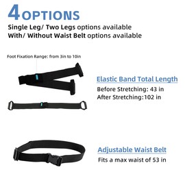 Leg Resistance Band Rehabilitation Training Stretcher for Bedridden Seniors Paralyzed Patients, Elastic Exercise Equipment for Lower Limb Myasthenia Surgery Recovery (1 Foot)