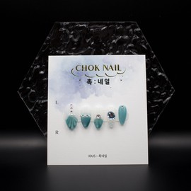CHOK: 07 Shell Princess ❤Handmade nail tips❤ - Almond / CHOK : 07 조개공주 ❤수제네일팁❤ - 아몬드