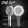 HUIBOER 45X Magnifying Glass with Light for Reading – Large