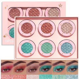 Eyeshadow Palette, Cream Eyeshadow Palette, Highlighter & Eyeshadow Glitter, Matte Shimmer Eye Shadow, Ultra Dazzling Eye Makeup for Party Feastival