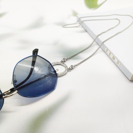 Glasses Holder Chain Loop Eyeglasses Necklace Ring for Women Reading Glasses Sunglasses Necklace for Men (Side chain)