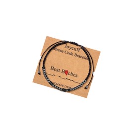 JoycuFF Friendship Gifts for Women Funny Jewelry for Best Friends Morse Code Bracelets for Men Daughter Soulmate Inspirational Graduation Birthday Gift Encouragement Motivational