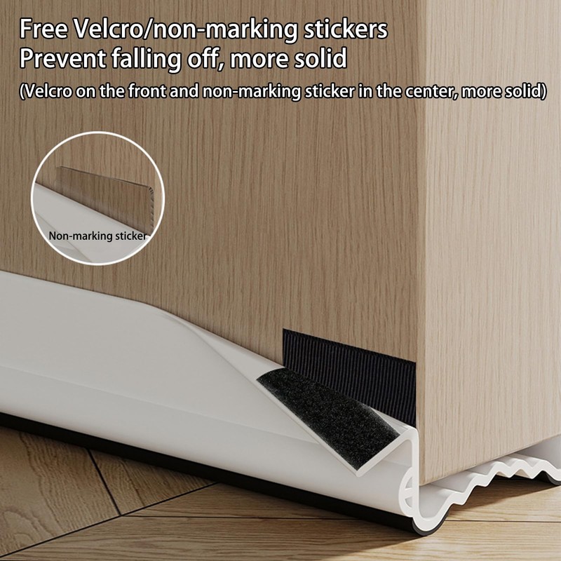 Veki 100cm Cutable Draught Excluder for Bottom of Doors, PVC
