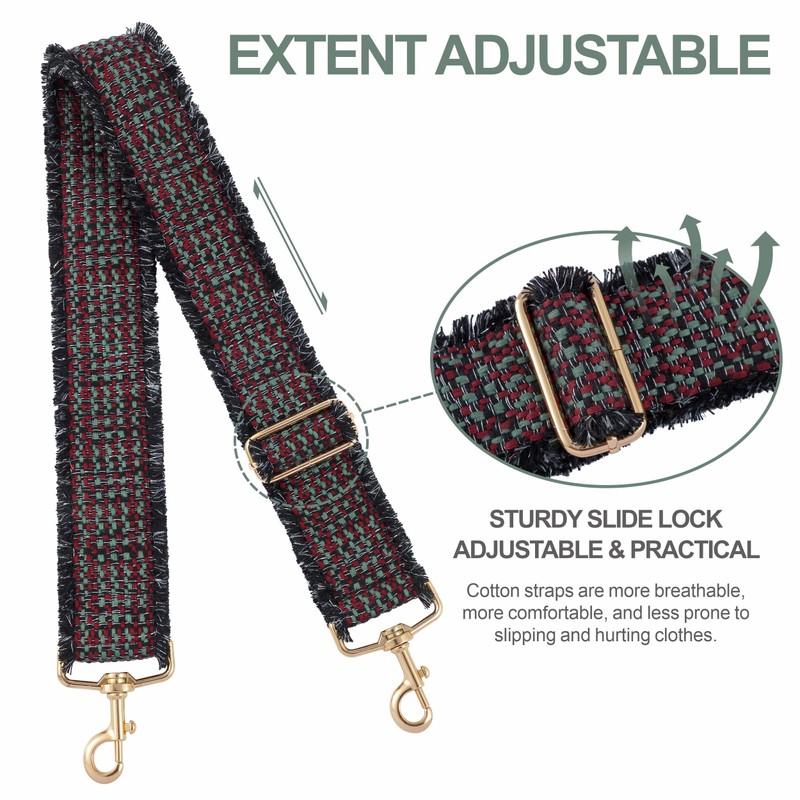 Wide Shoulder Strap, Adjustable Replacement for Purse Strap, Canvas Shoulder