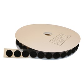 FindTape Klettverschluss-Münzen/Punkte mit selbstklebender Rückseite (HL74-C): 7/8 in. diameter dots [900 per roll] loop-side only (Schwarz) / loop-side nur/900 münzen [900 münzen/rollen]