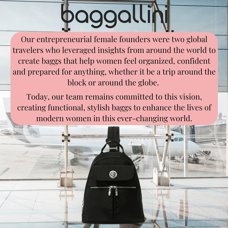 Baggallini Naples Convertible Backpack - Travel Sling Crossbody - 12"