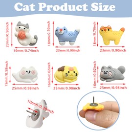LLDYNW 30 pcs Cat Push Pins Cute Thumbtacks Cartoon Pushpins for Cork Board Photo Memo Paper Menu Maps Drawing Pins