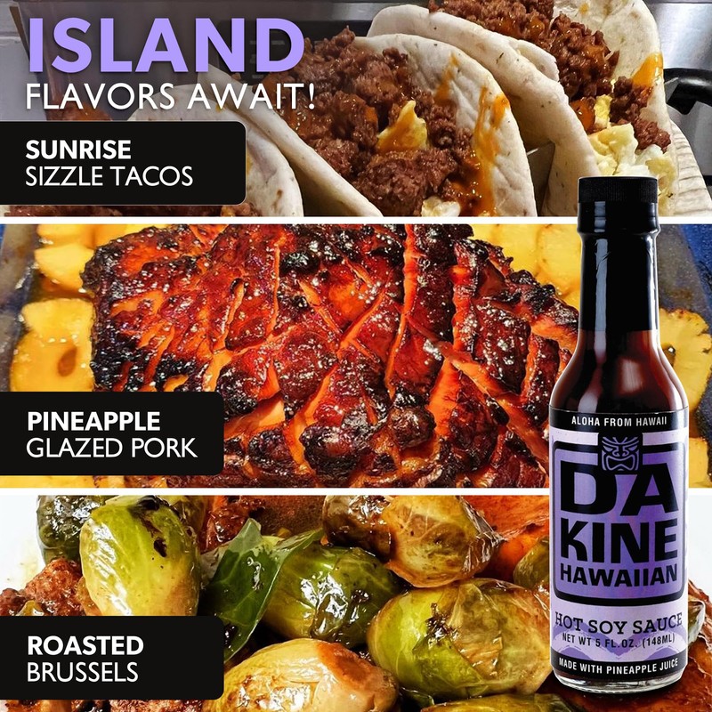 Da Kine Hawaiian Hot Soy Sauce, Premium Gourmet Hot Sauce