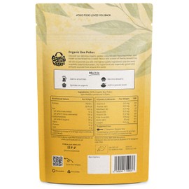 Earths Basket Organic Bee Pollen Granules - Raw & Ethically Harvested - 250g - Healthy Immunity Support - Free from Any Artificial Additives