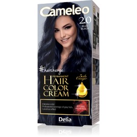 Delia Cameleo Permanent Hair Colour Cream Kit with Omega+ - 2.0 Blue Black (0417) D/02