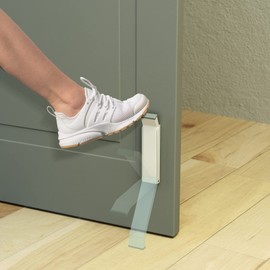 Aglaiprty Door Stopper, Door Holder, No Drilling Door Stoppers, Easy Pedal Kick Down Door Stop(White x 1 Pack)