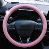 HAOKAY Premium Car Pink Bling Steering Wheel Cover for Women