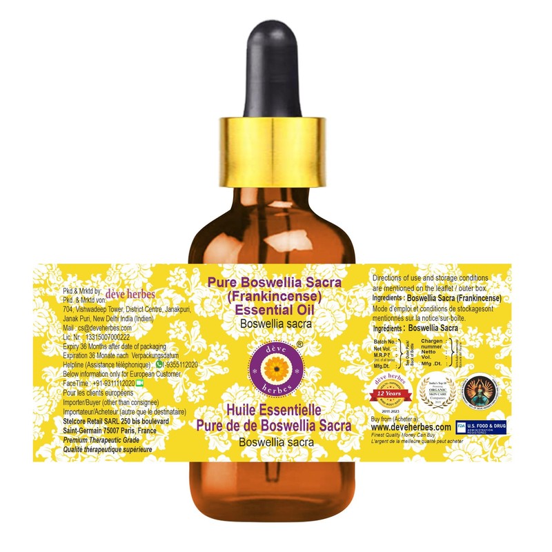 Deve Herbes Pure Boswellia Sacra (Frankincense) Essential Oil (Boswellia Sacra)