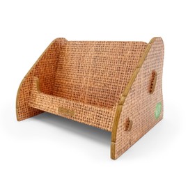 stableco 5x Ecological Business Card Stands 5.5 x 9.0 cm Horizontal with 1 Tier Sturdy Business Card Holder in Natural Design No Plastic! Just Paper! Business Card Stand Quick to Set Up