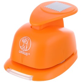 Ursus 19480060 Hole Punch with Lever, Medium, Stamp, Approx. 25.4 mm Orange