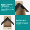 Navaris Bird House, Black - Durable Pinewood Bird Nesting Box