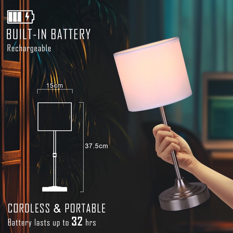 focondot Rechargeable Battery Powered Table Lamp, Wireless LED Lamps, Cordless