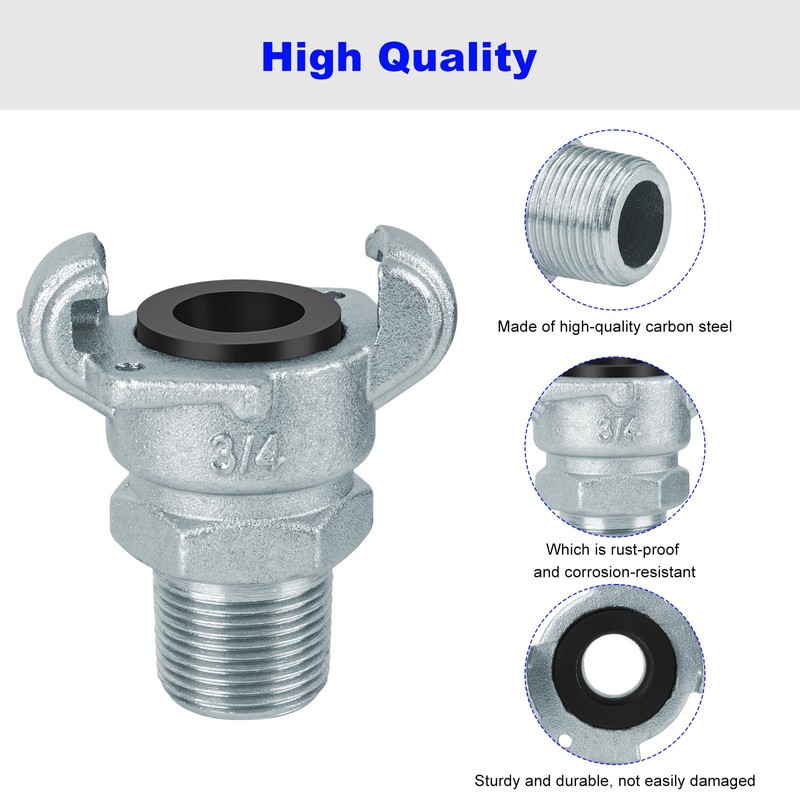 JIOTAR Carbon Steel 3/4" NPT Chicago Fitting - 4 Pack