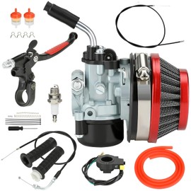 CILOYU Motorized Bike Carburetor Throttle Assembly Clutch Lever Kit Compatible with 2 Stroke Engine 100cc 80cc 50cc 49cc 66cc Motorized Bicycle Parts 7/8" 22mm Handlebar Grip