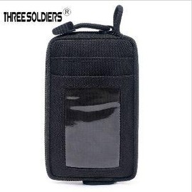Tactical Wallet Molle EDC Bag Card Key Holder Coin Purse Utility Waist Belt Pack - Color: Black, Qty: 1 Pack