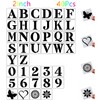 40pcs 2 Inch Letter and Number Templates, Reusable Plastic Large