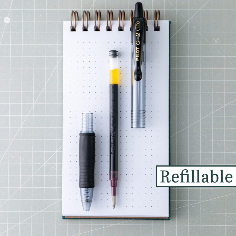 Pilot G2 Premium Gel Pens, Black Pens, Bold Point 1