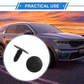 VekAuto 5 Pcs Clips Rivets Fastener, 22 x 25mm/ 0.87 x 0.98 Inches Universal for Car Plastic Black