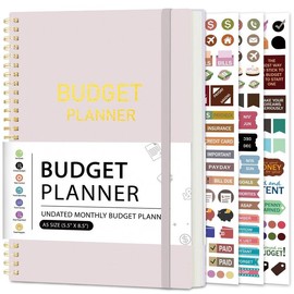 Monthly Budget Planner, Multicolor A5 Budget Planner Expense Tracker Notebook, Account Book for Finances Manage Money Saving Office Dormitory Travel School - Color: Pink, Size: one-size