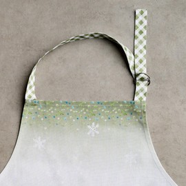 Maison d' Hermine Winter Mornings 100% Cotton 1 Piece Kitchen Apron with an Adjustable Neck & Hidden Centre Pocket with Long Ties for Women | Men | Chef | Thanksgiving/Christmas 70 cm x 85 cm