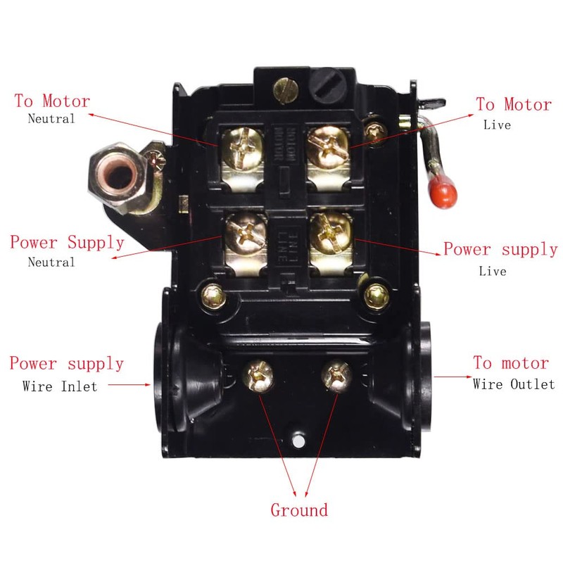 FBANG air Compressor Pressure Switch with Pressure Regulator, 90-120 PSI